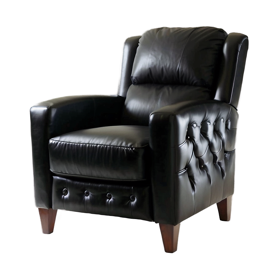 Black Leather Chair Png 06252024 PNG image