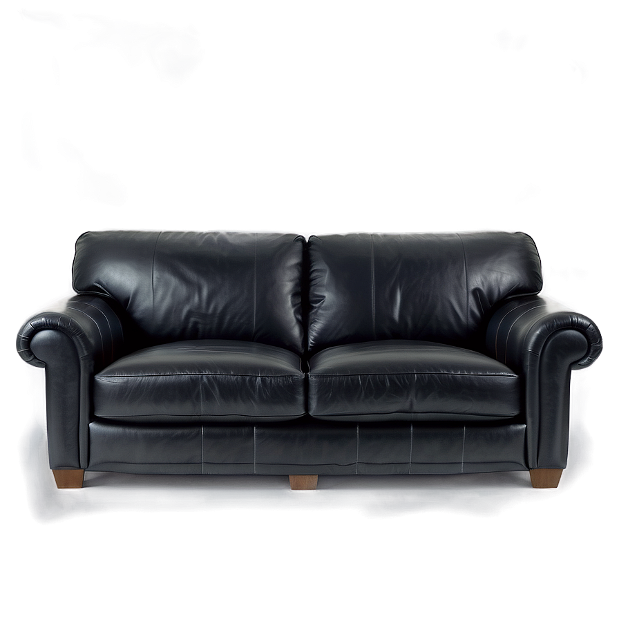 Black Leather Couch Png Woc34 PNG image