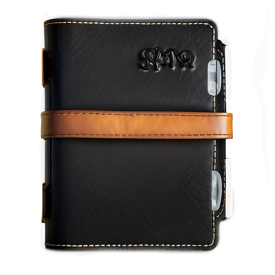 Black Leather Diary Png Nxq PNG image