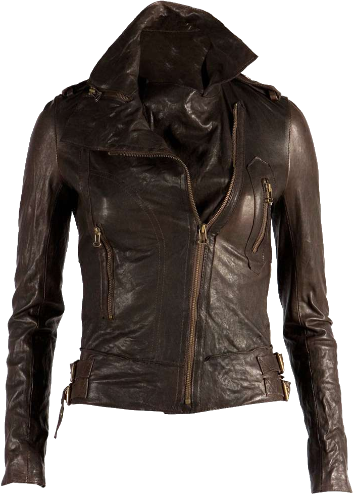 Black Leather Jacket Product Photo PNG image