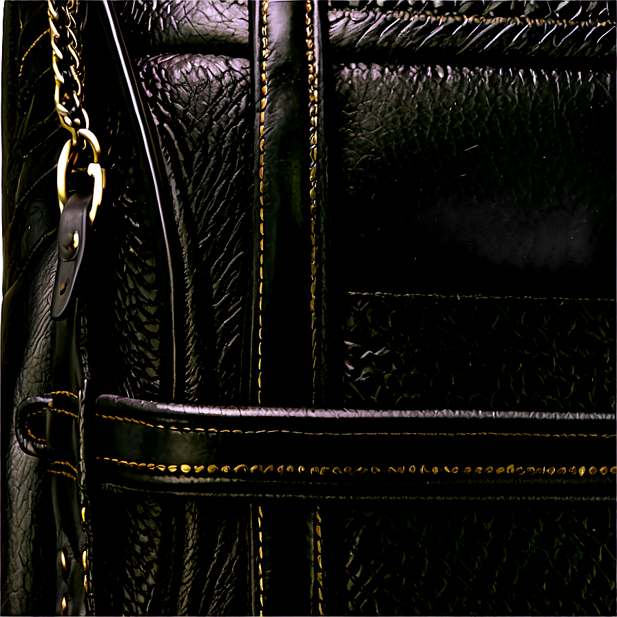 Black Leather Laptop Bag Png 06252024 PNG image