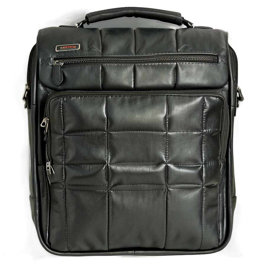 Black Leather Laptop Bag Png Aaj PNG image