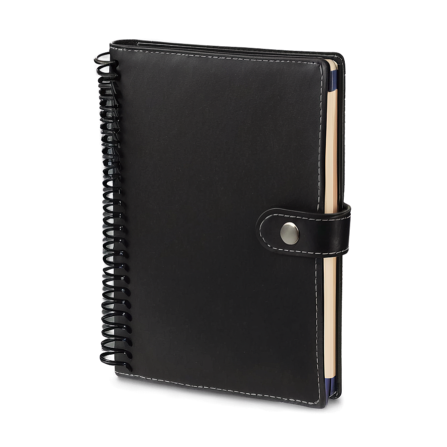 Black Leather Notebook Png 46 PNG image