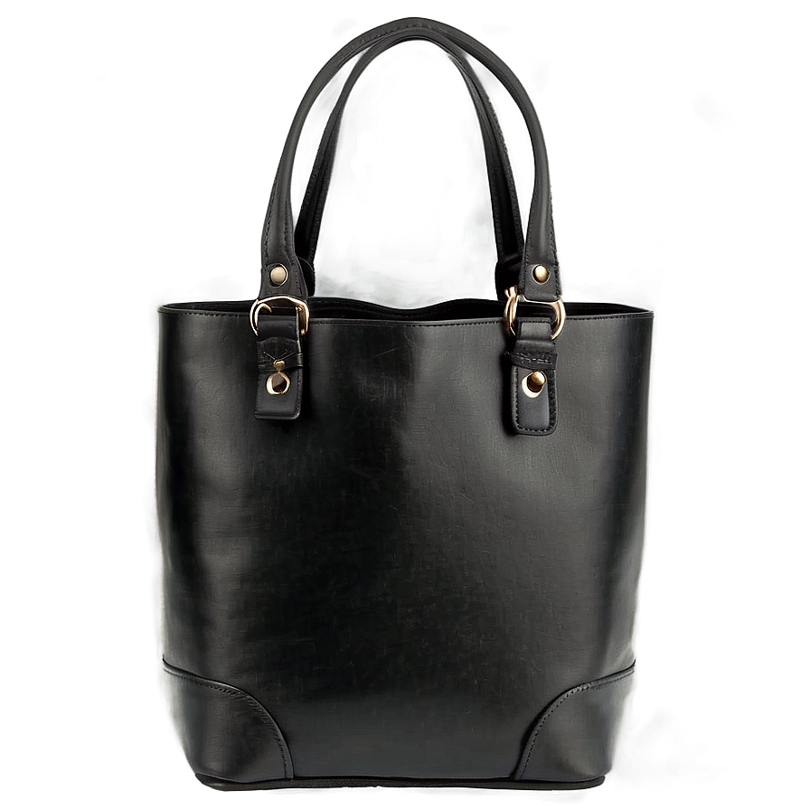 Black Leather Tote Bag Png Anu83 PNG image