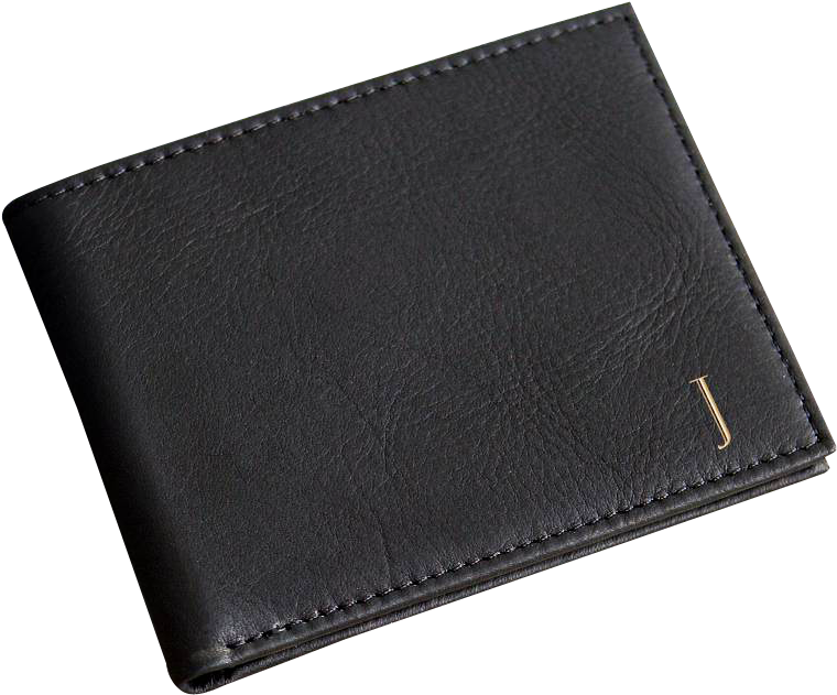 Black Leather Wallet Product Photo PNG image