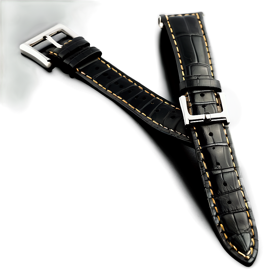 Black Leather Watch Strap Png Gid PNG image