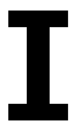 Black Letter I Symbol PNG image