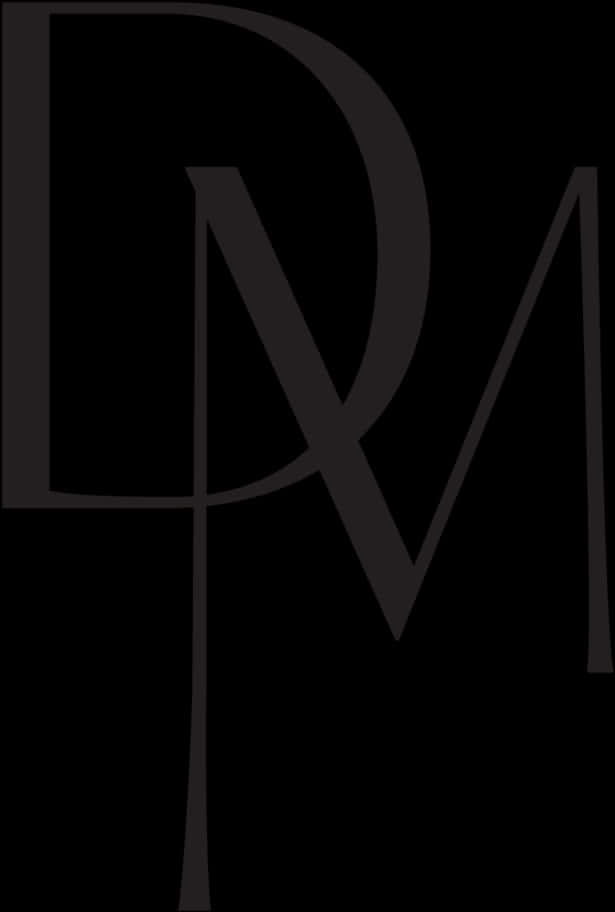 Black Letter M Logo PNG image