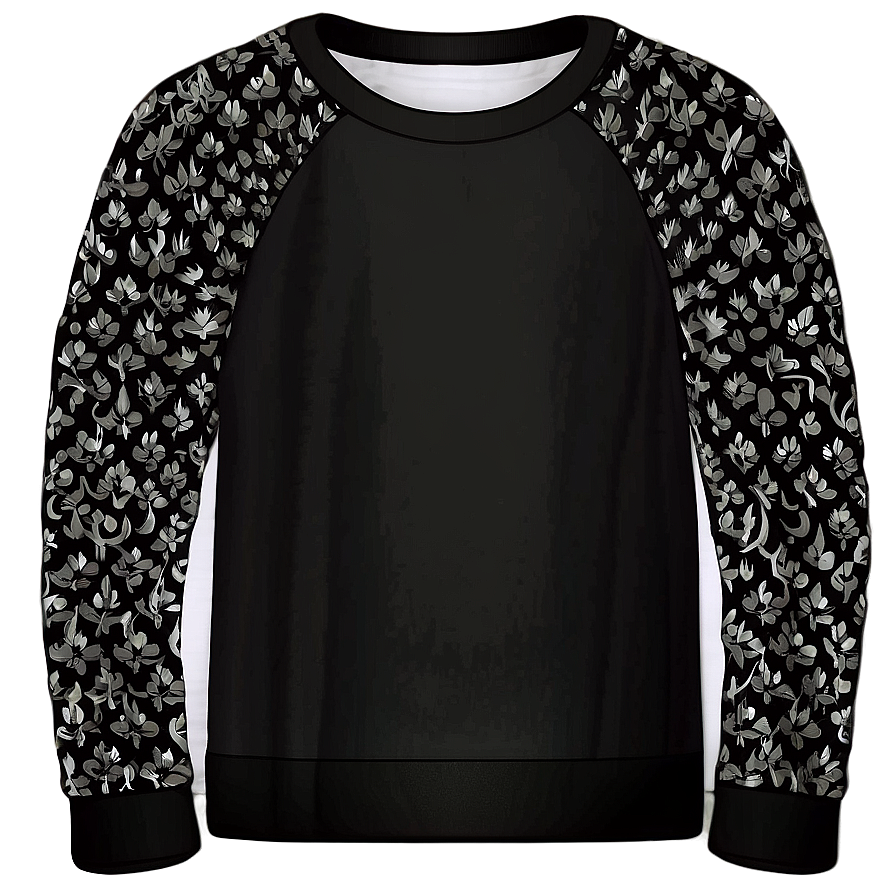 Black Lightweight Sweater Png 06132024 PNG image