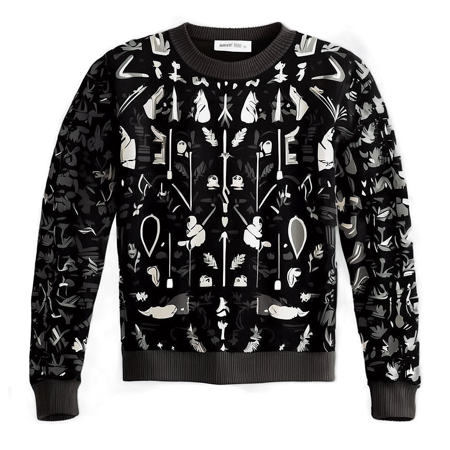 Black Lightweight Sweater Png Ymr3 PNG image