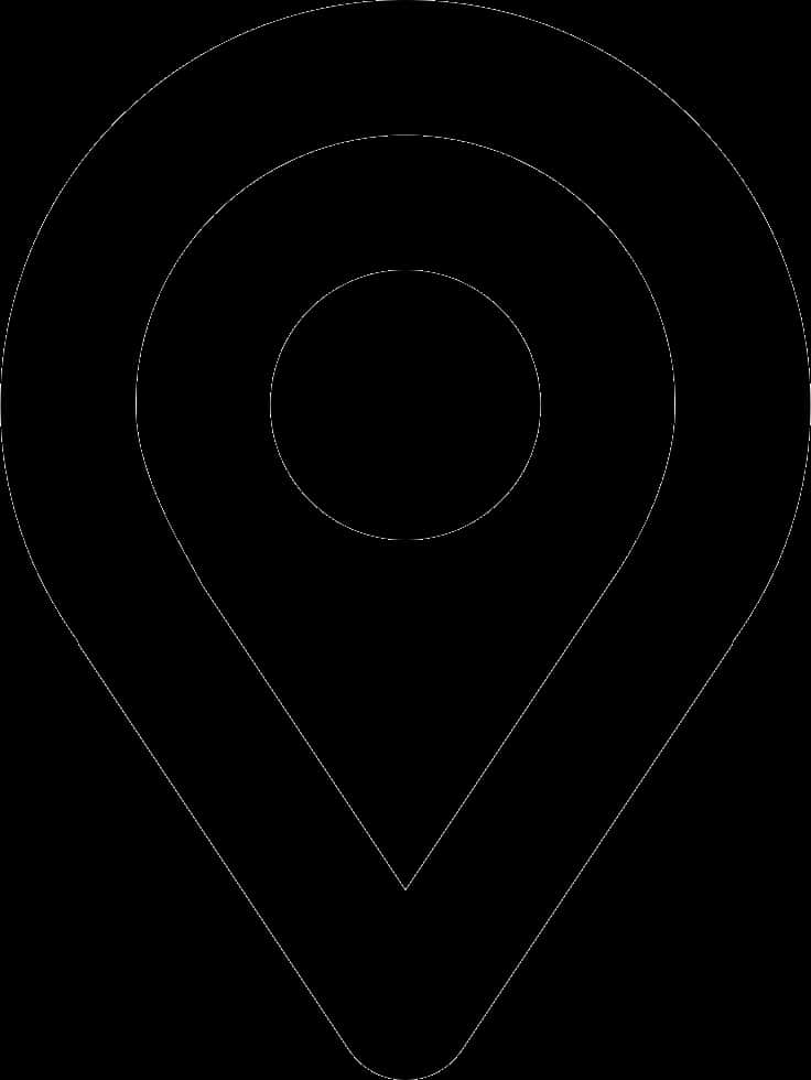Black Location Icon Outline PNG image