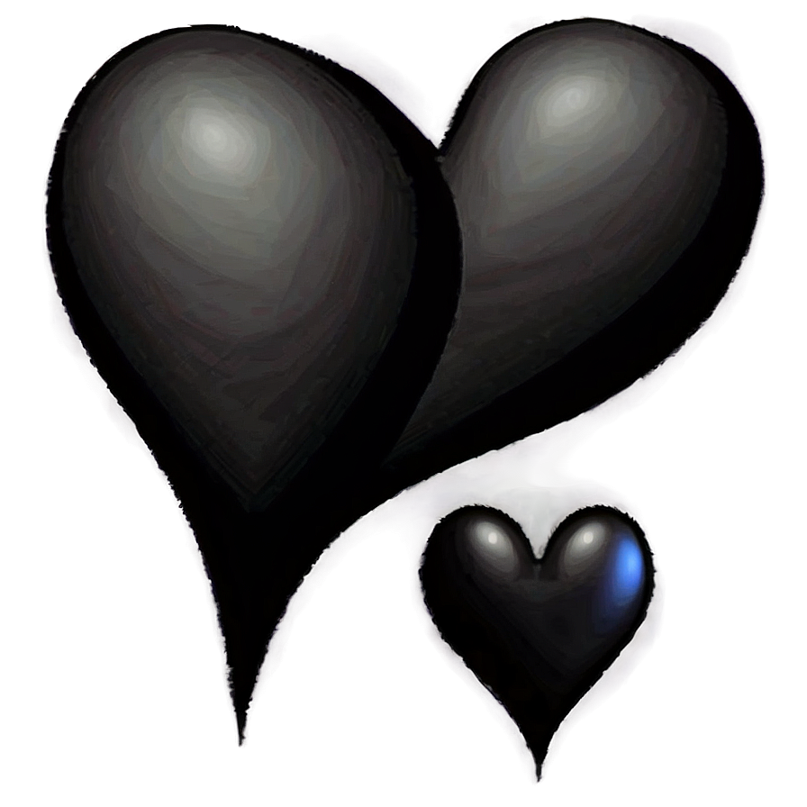 Black Love Heart Png 06272024 PNG image