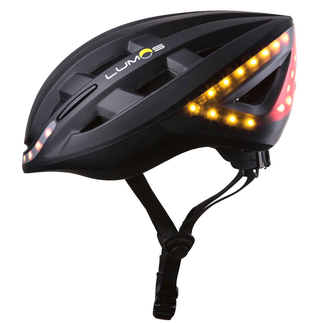 Black Lumos Bicycle Helmetwith L E D Lights PNG image