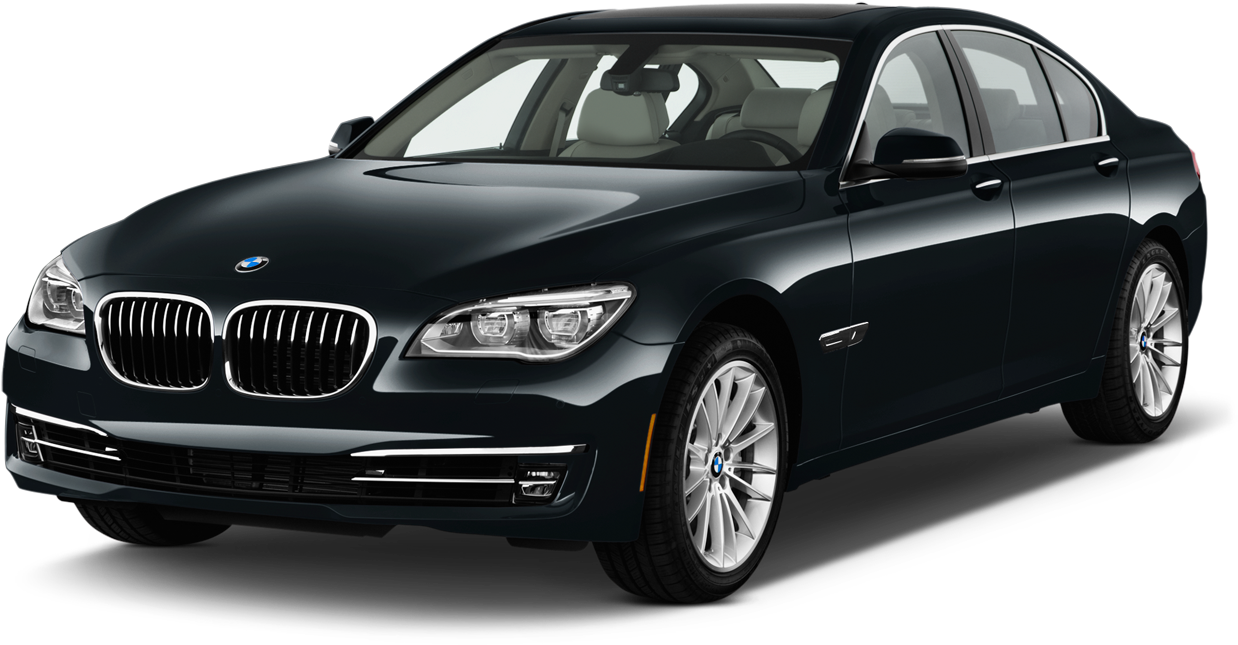 Black Luxury Sedan Profile View PNG image