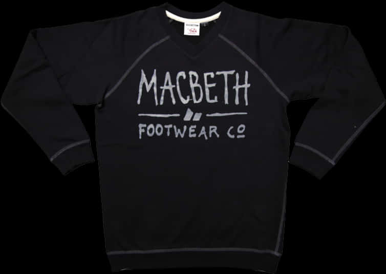 Black Macbeth Footwear Long Sleeve Shirt PNG image