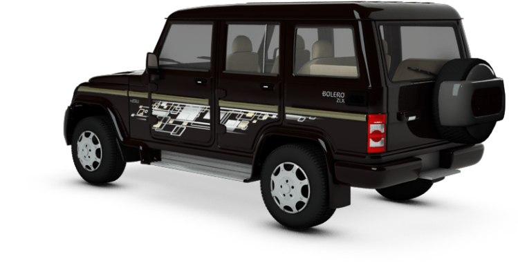 Black Mahindra Bolero S U V PNG image