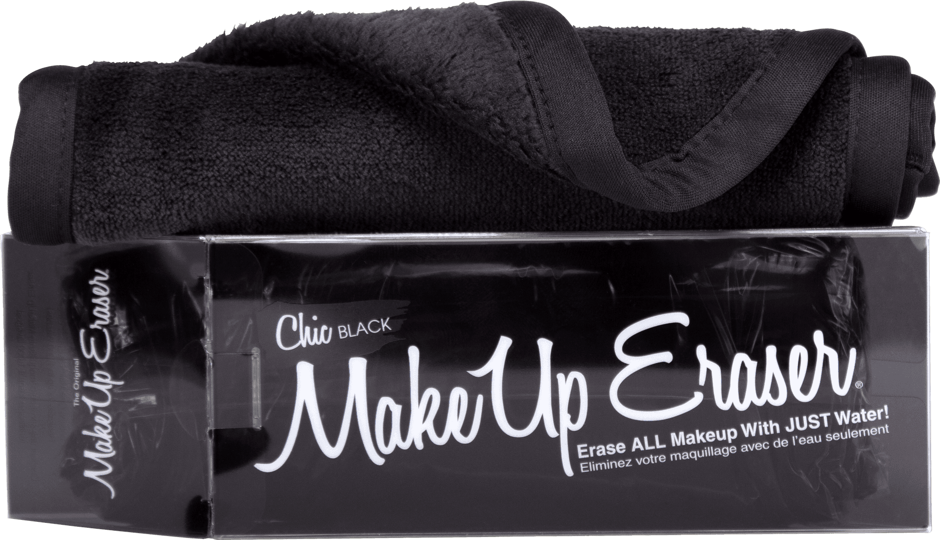 Black Makeup Eraser Towel Packaging PNG image