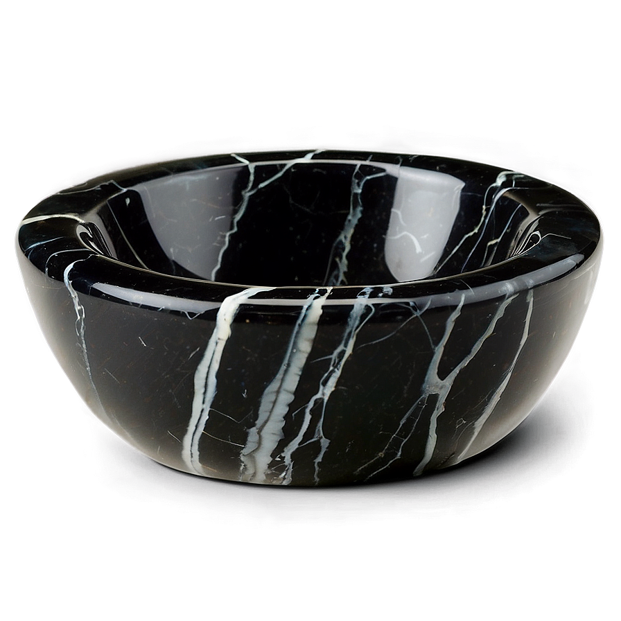 Black Marble Ashtray Png 06262024 PNG image