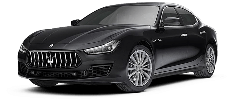 Black Maserati Ghibli Luxury Sedan PNG image