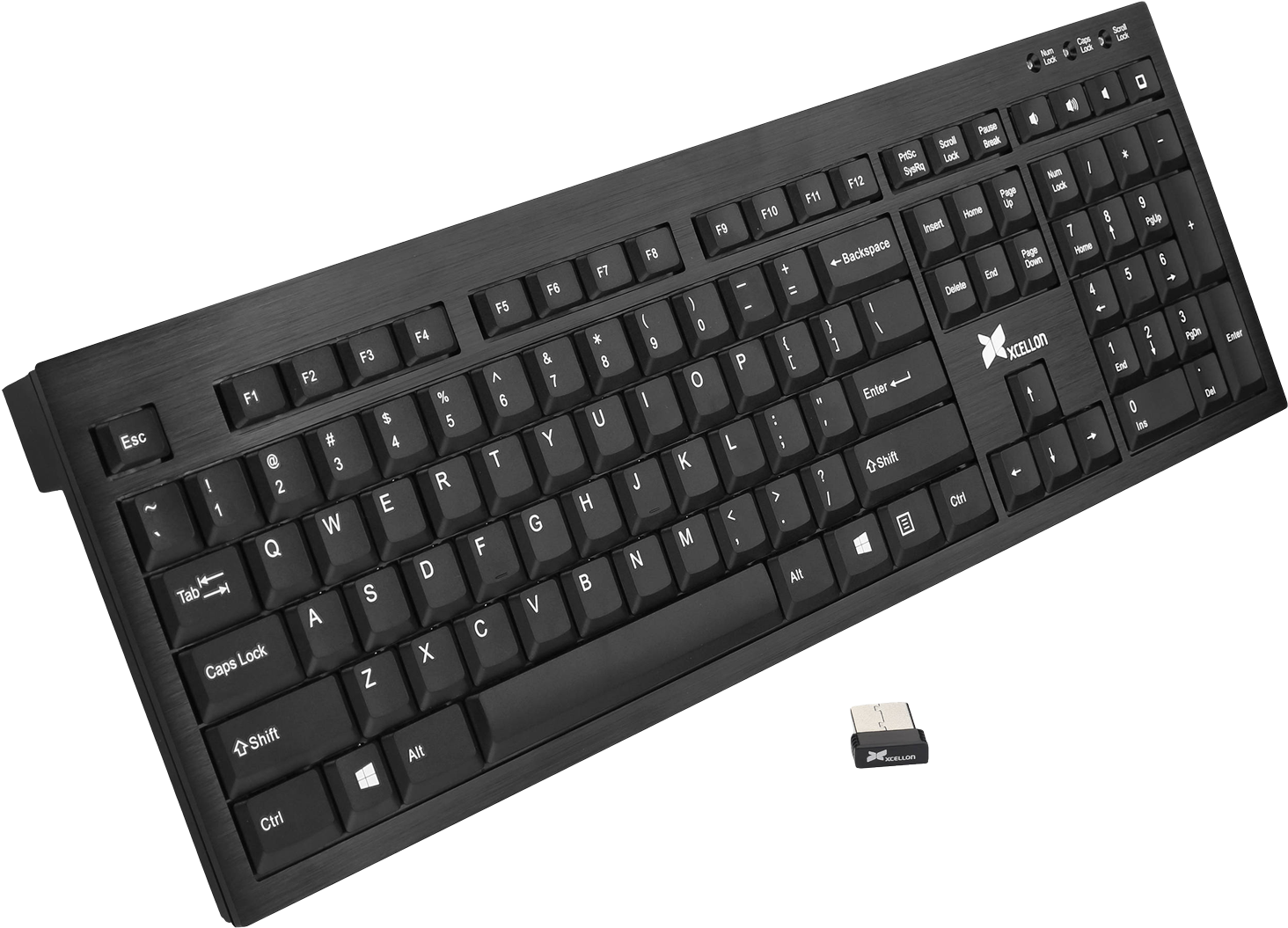 Black Mechanical Keyboard Wireless Dongle PNG image