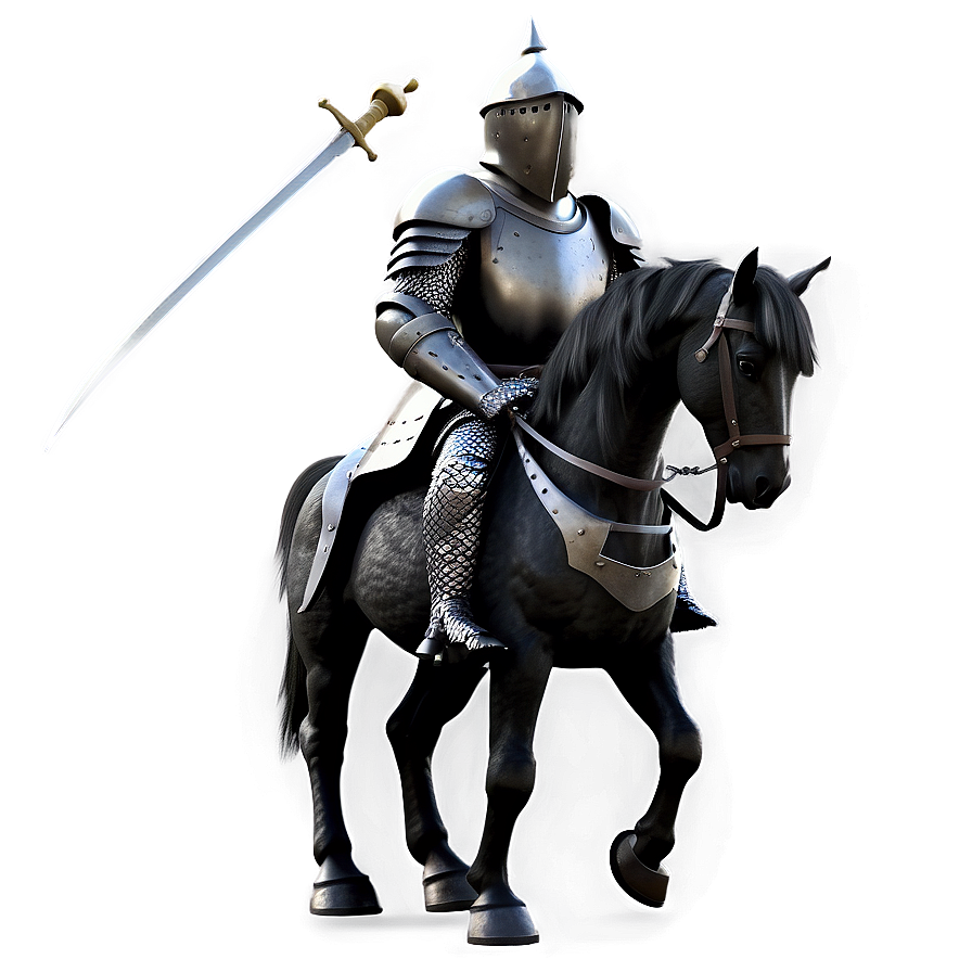 Black Medieval Horse Knight Png 55 PNG image