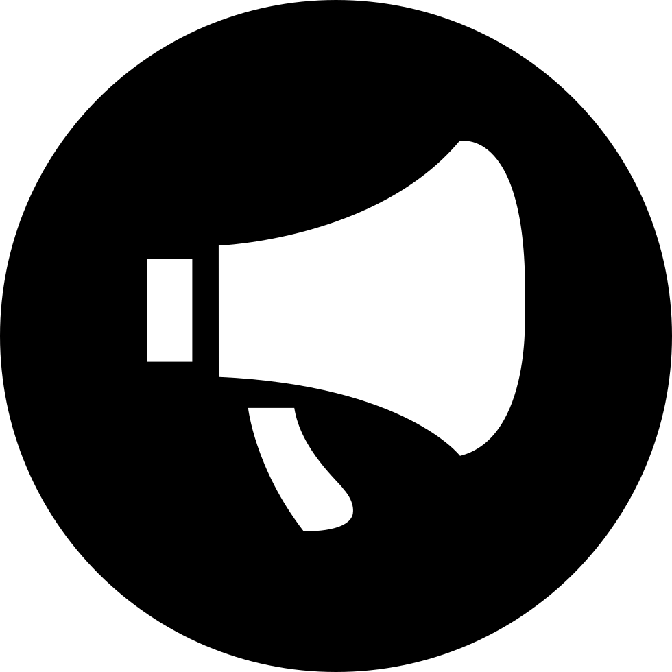 Black Megaphone Icon PNG image