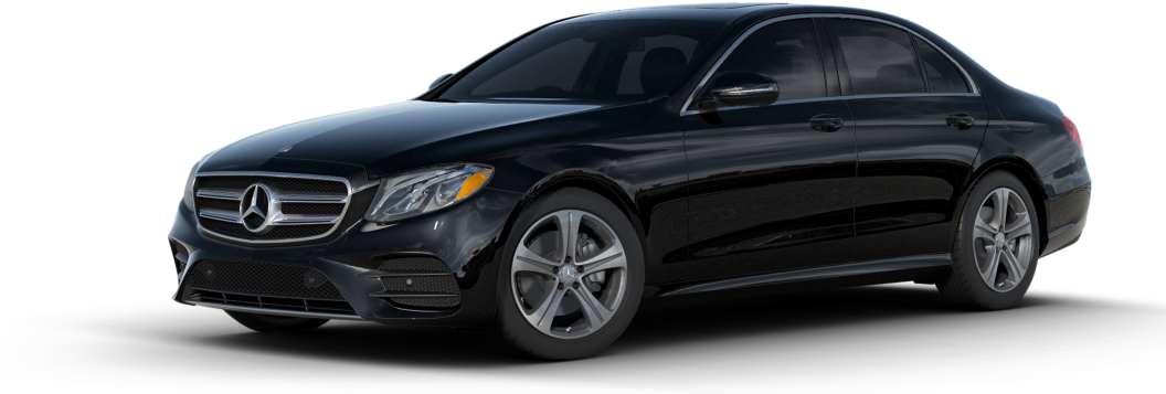 Black Mercedes Benz Sedan Profile View PNG image