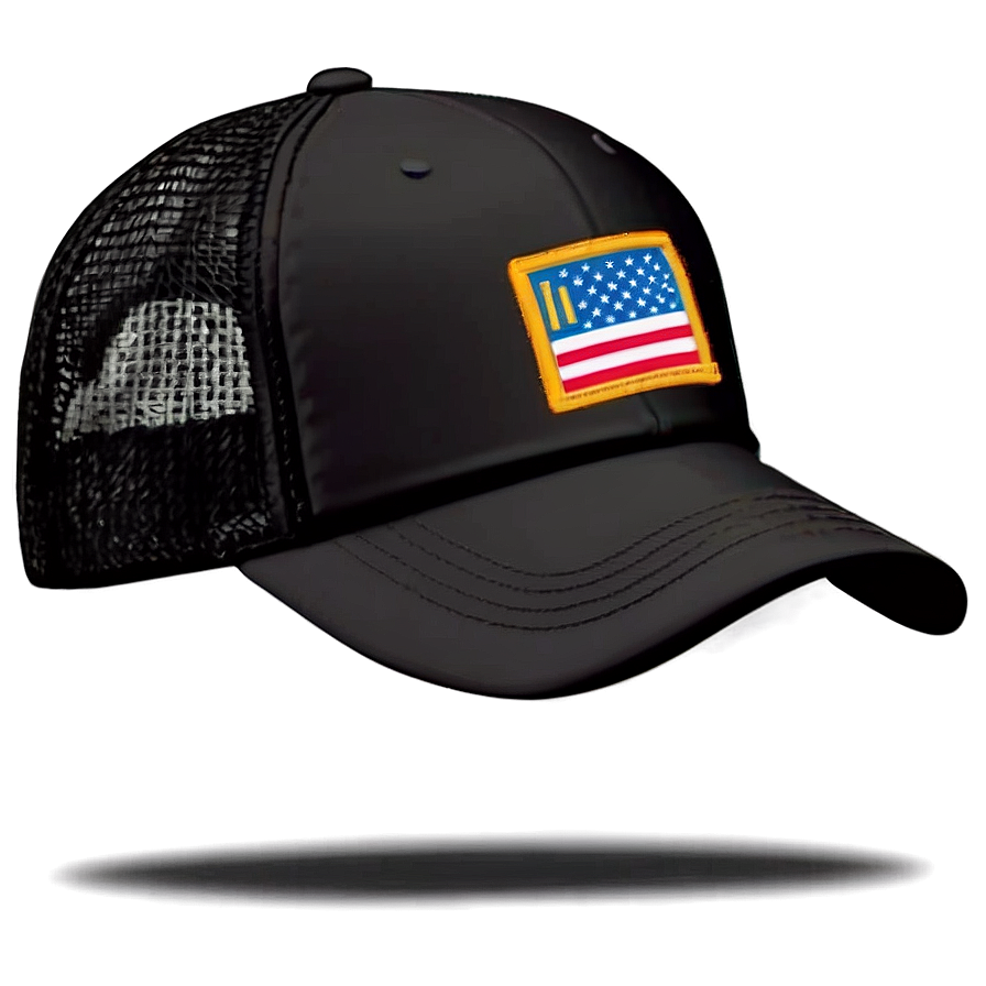 Black Mesh Trucker Hat Png 06282024 PNG image