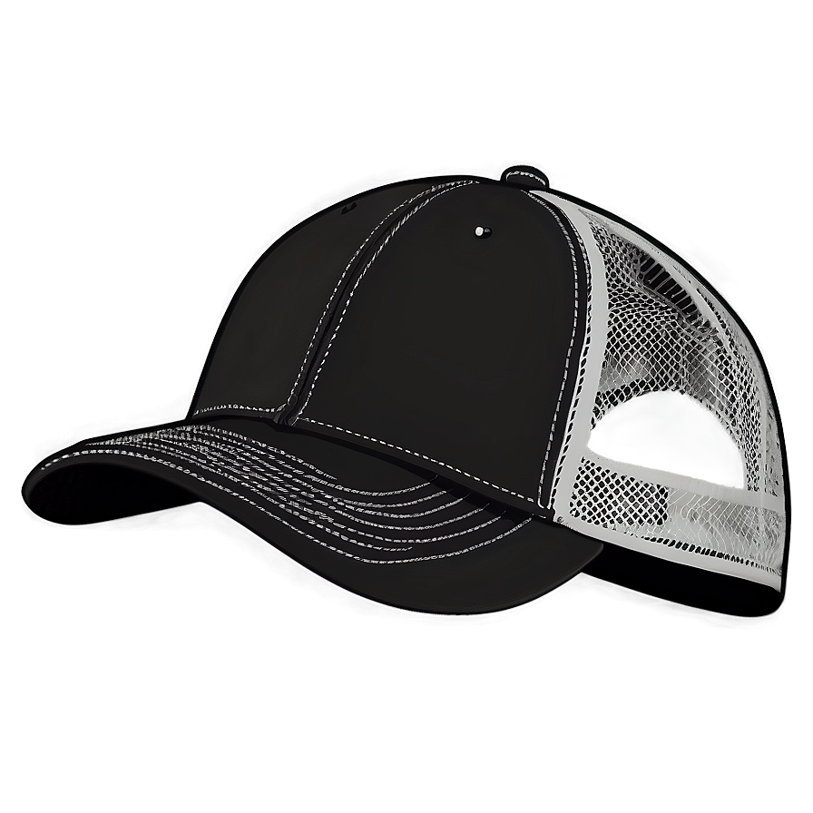 Black Mesh Trucker Hat Png 29 PNG image