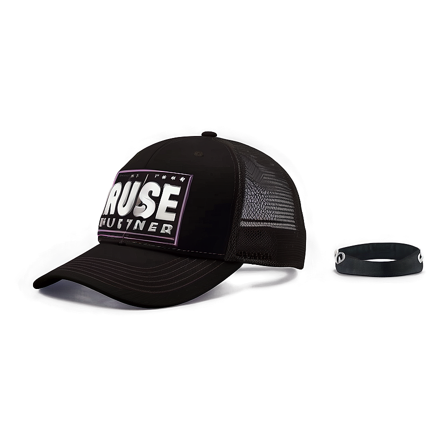 Black Mesh Trucker Hat Png Grr PNG image