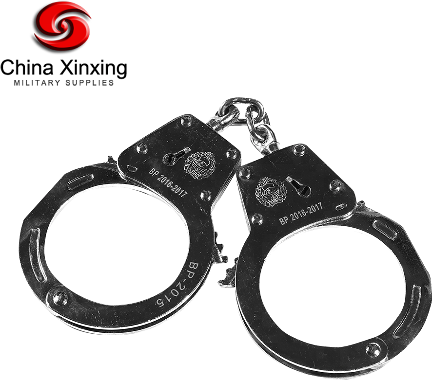 Black Metal Handcuffs Military Supplies PNG image