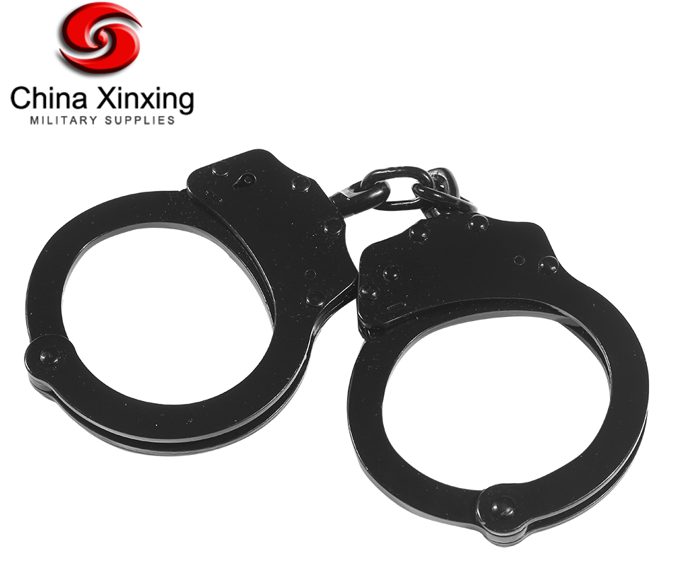 Black Metal Handcuffs Military Supplies PNG image
