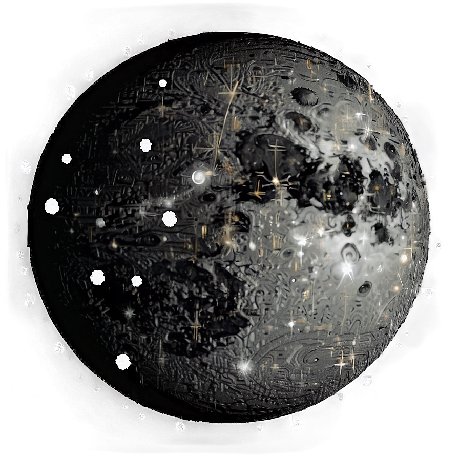 Black Moon And Constellations Png Wkl65 PNG image