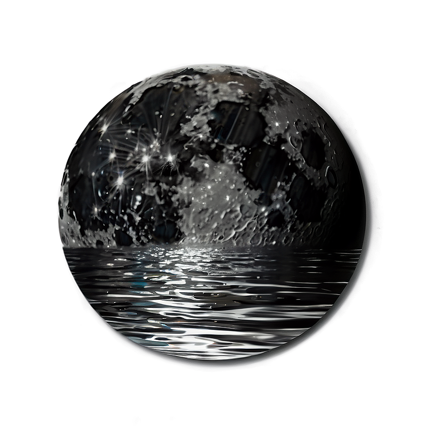 Black Moon Over Water Png 2 PNG image