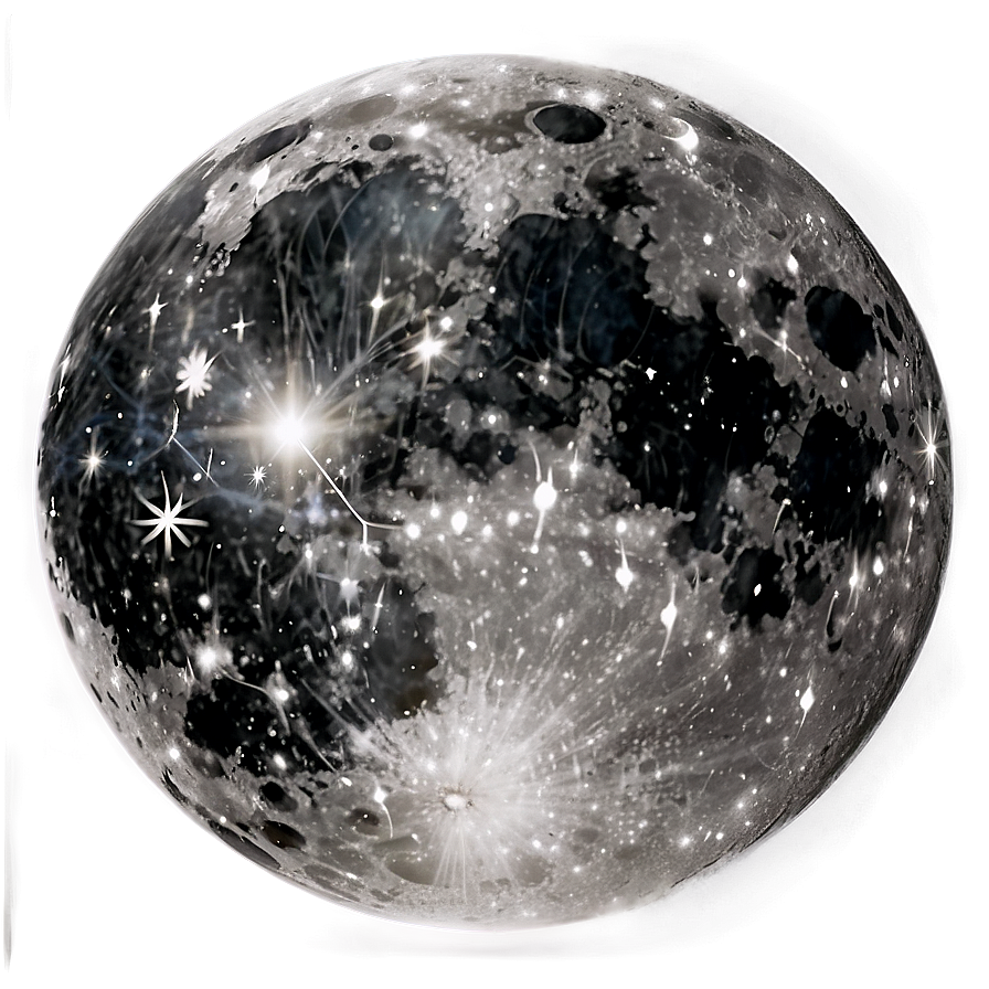 Black Moon With Stars Background Png Avp74 PNG image