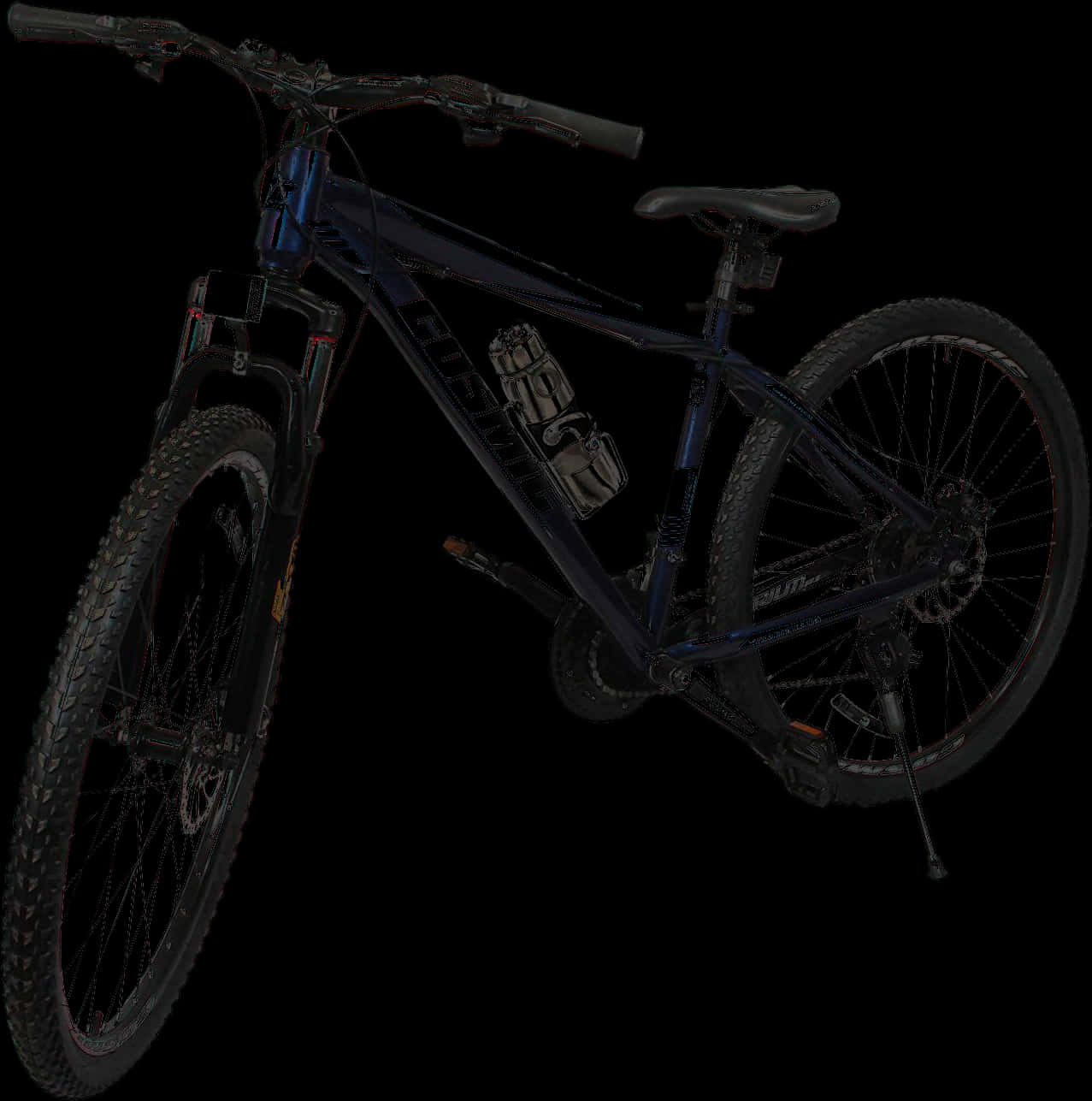 Black Mountain Bike Isolated PNG image
