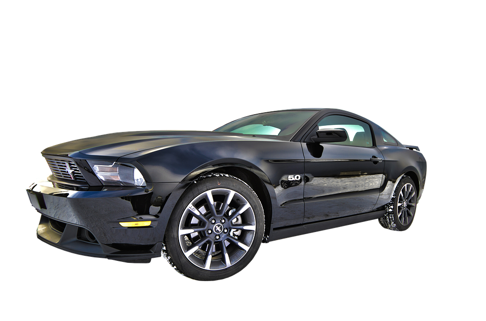 Black Muscle Car Isolated PNG image