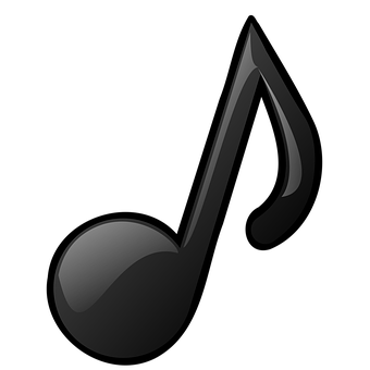 Black Music Noteon Dark Background PNG image