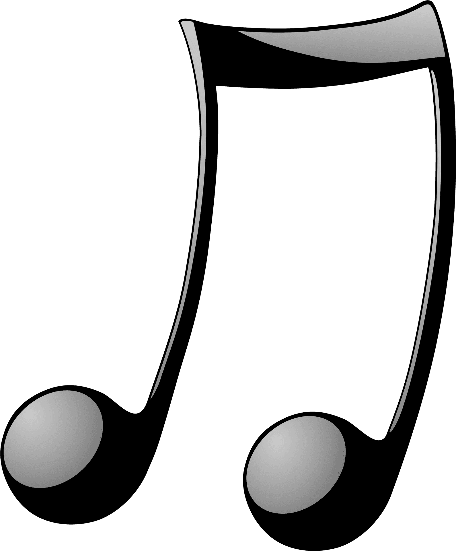 Black Music Notes Graphic PNG image