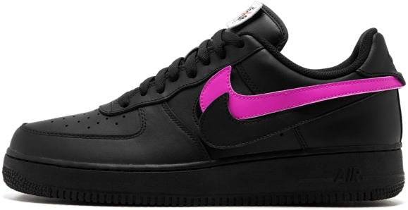 Black Nike Air Force With Pink Swoosh PNG image