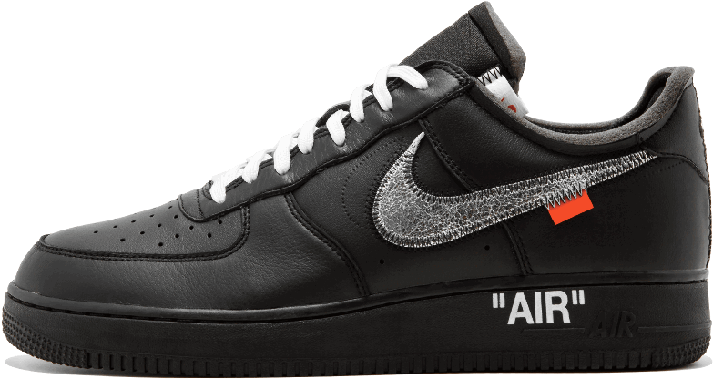 Black Nike Air Force1 Sneaker PNG image