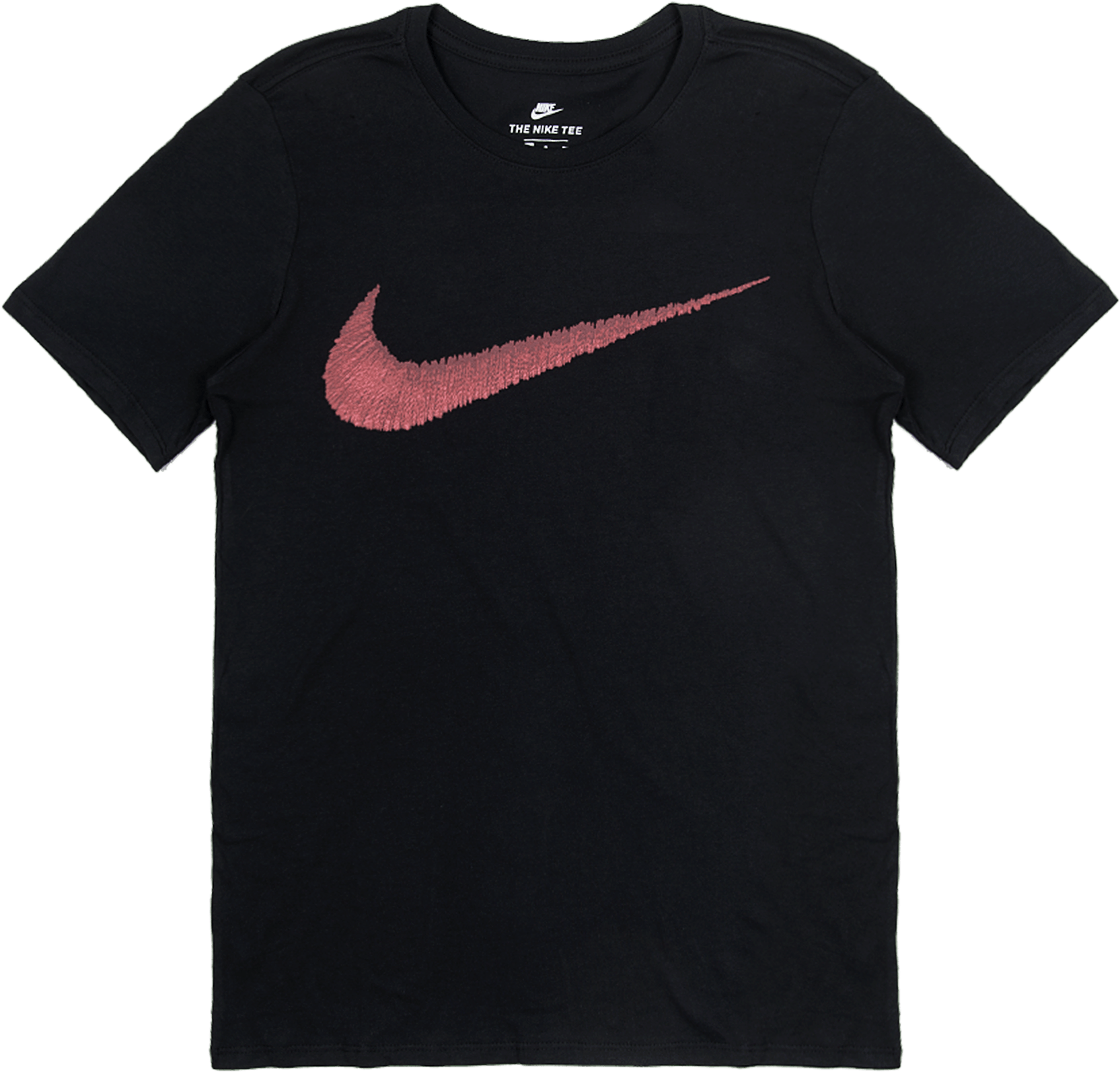Black Nike T Shirt With Swoosh PNG image