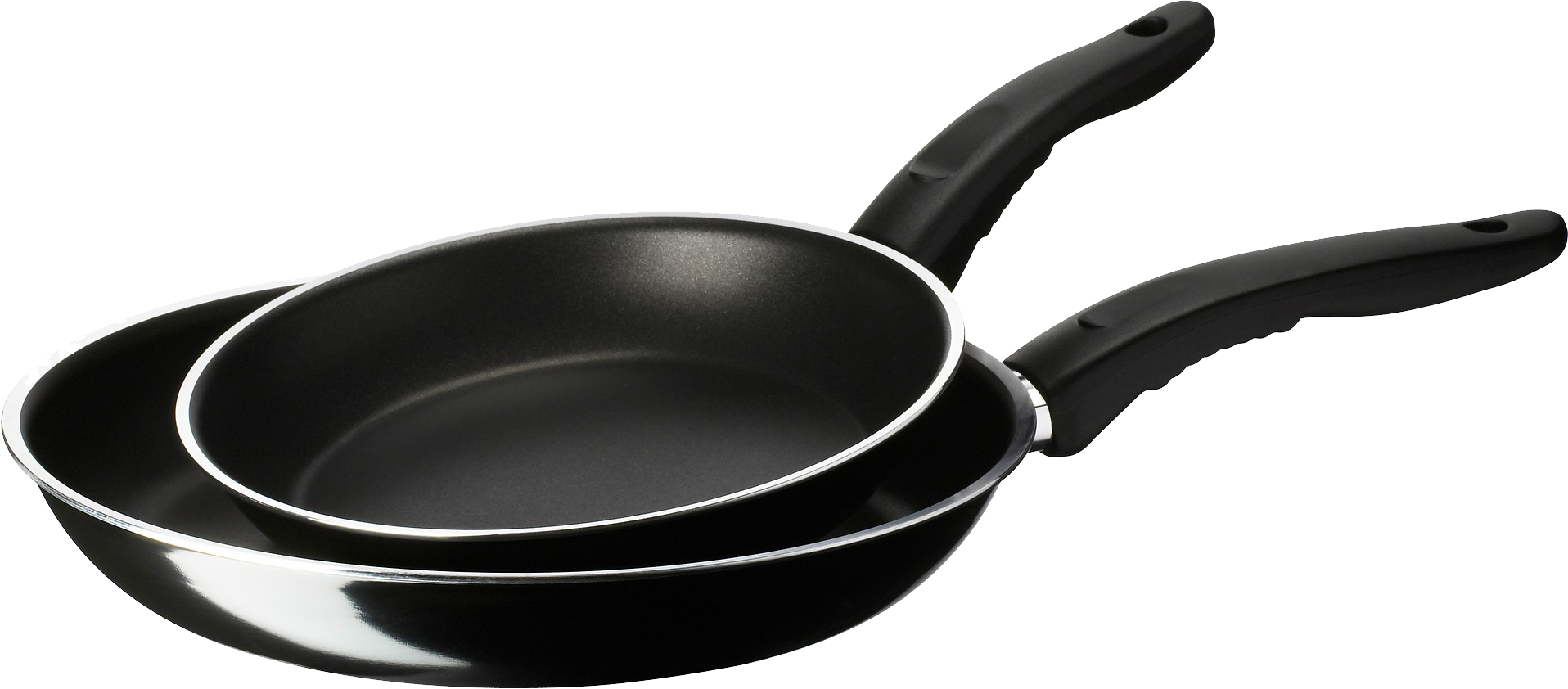 Black Nonstick Frying Pans PNG image