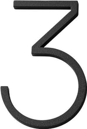 Black Number3 Symbol PNG image