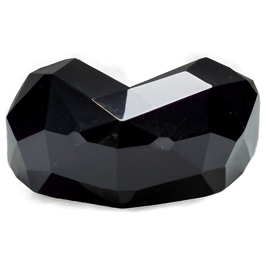 Black Obsidian Faceted Jewel Png 06272024 PNG image