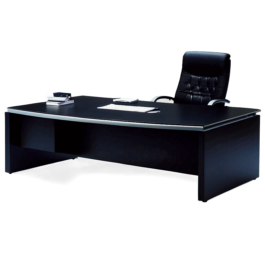 Black Office Desk Png 06122024 PNG image