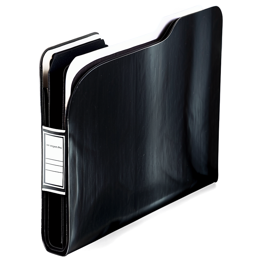 Black Office Folder Png 06212024 PNG image