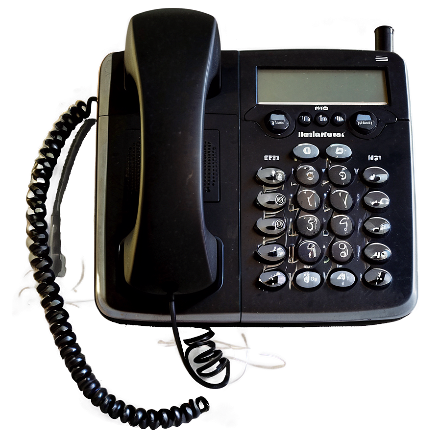 Black Office Telephone Png Vpa PNG image