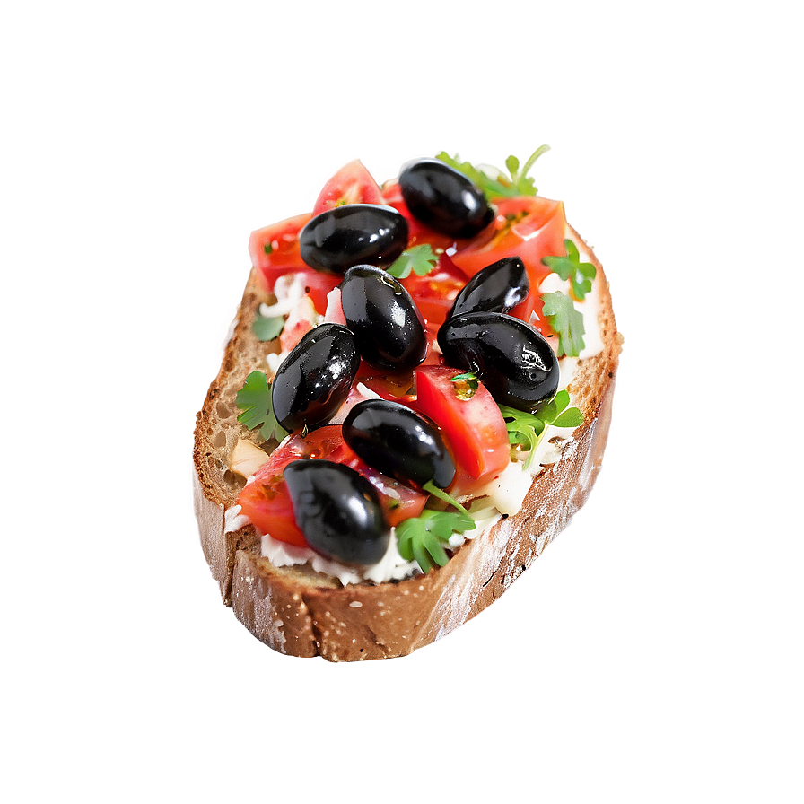 Black Olive Bruschetta Png Eln PNG image