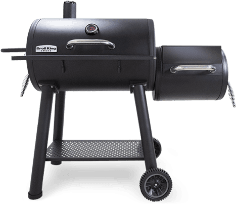 Black Outdoor Smoker Grill PNG image